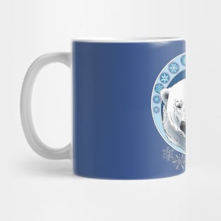 Polar Bear Snowflakes Mug